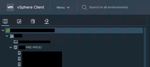 Hide VMs in the Hosts and Clusters view in the vSphere&nbsp;Client
