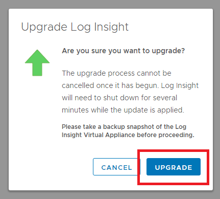 How to upgrade vRealize Log&nbsp;Insight