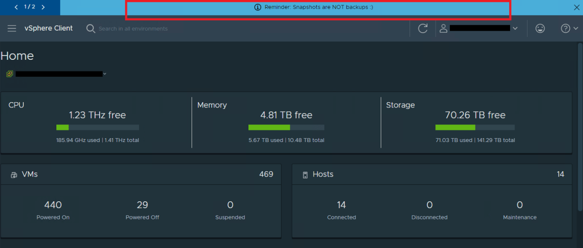 Display a notification in the vSphere Client with Message of the&nbsp;Day