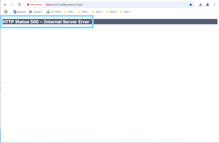 HTTP Status 500 – Internal Server Error caused by Expired vCenter ...